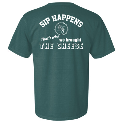 Unisex Heavyweight Ring Spun Tee - Sip Happens Thumbnail