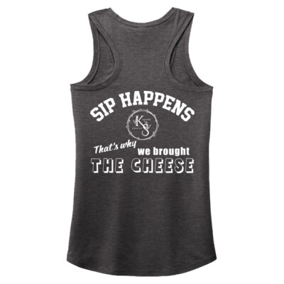 Ladies Triblend Racerback Tank - Sip Happens Thumbnail