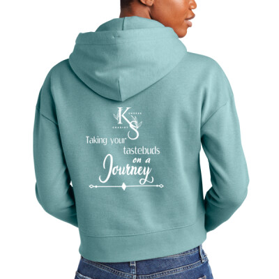 Ladies Cropped Fleece Hoodie - Tastebuds Thumbnail