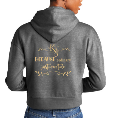 Ladies Cropped Fleece Hoodie - Ordinary Just Won't Do Thumbnail